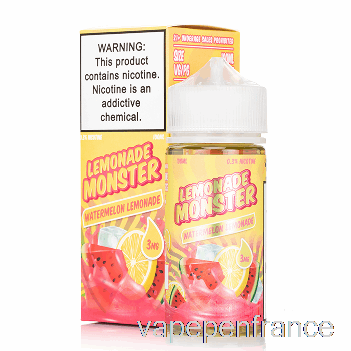 Limonade Pastèque - Monstre De Limonade - Stylo Vape 100 Ml 3 Mg